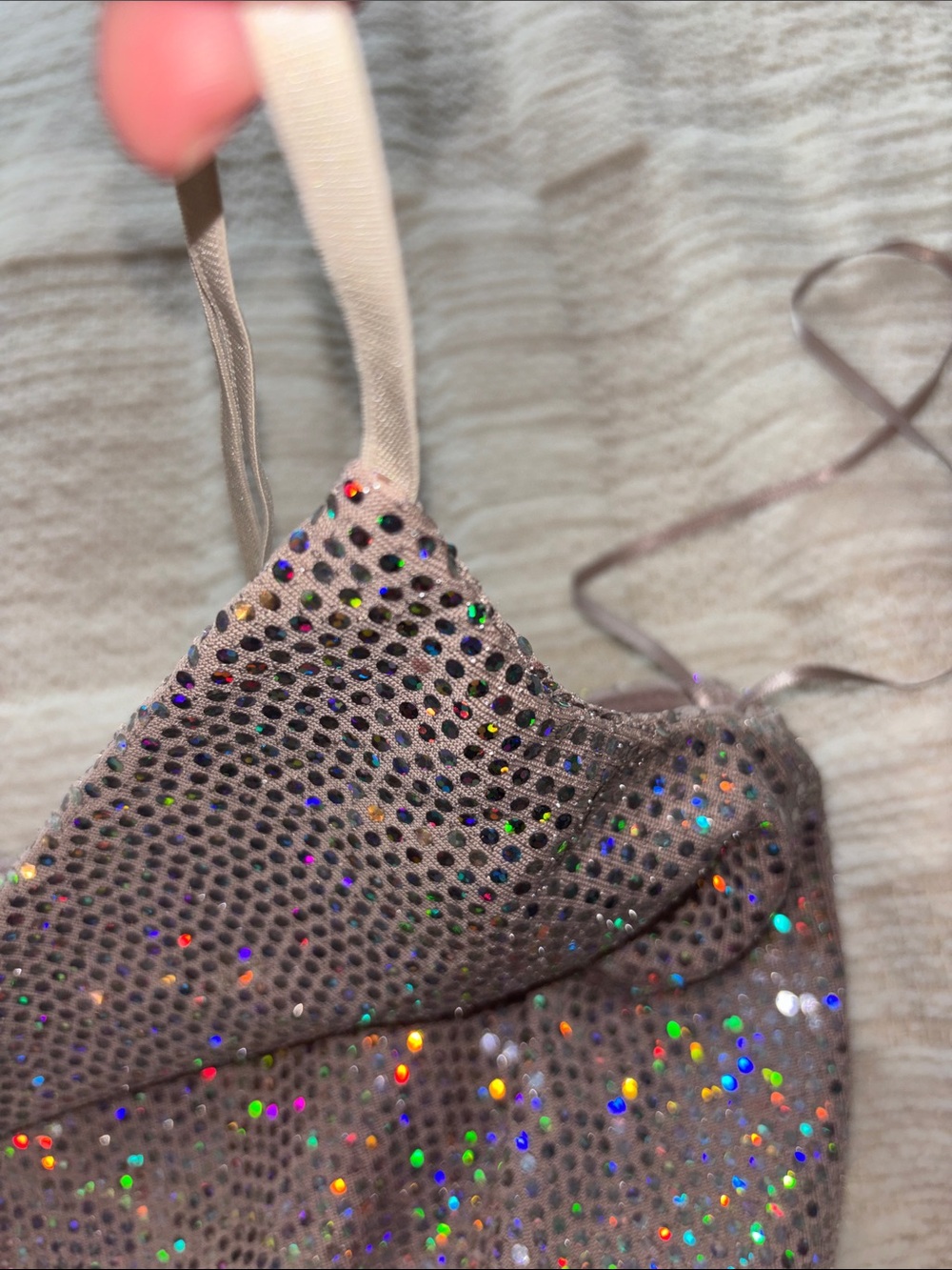 T.J.Maxx Iridescent Silver Sequin Mini Dress - Picture 3 of 6